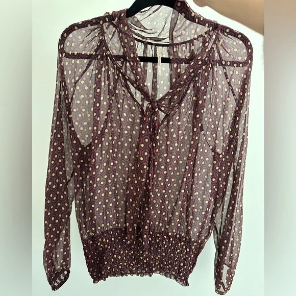 Free People Silk Sheer Blouse - Picture 5 of 5